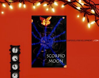 Scorpio Moon Poster - Heavenly Art Print for Astrology Enthusiasts