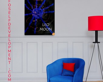 Leo Moon - Zodiac - Digital Art - Astrology - Download Print