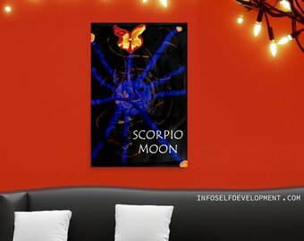 Scorpio Moon - Zodiac - Digital Art - Astrology - Download Print