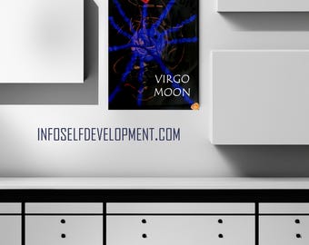 Virgo Moon - Zodiac - Digital Art - Astrology - Download Print