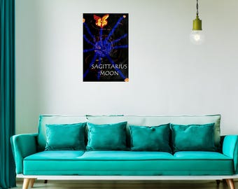Sagittarius Moon - Zodiac - Digital Art - Astrology - Download Print