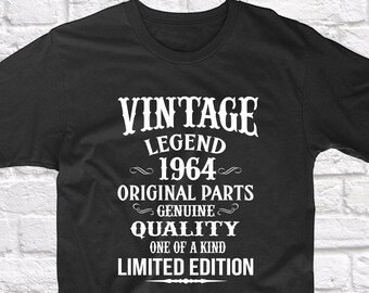 1964 verjaardag shirt | Etsy
