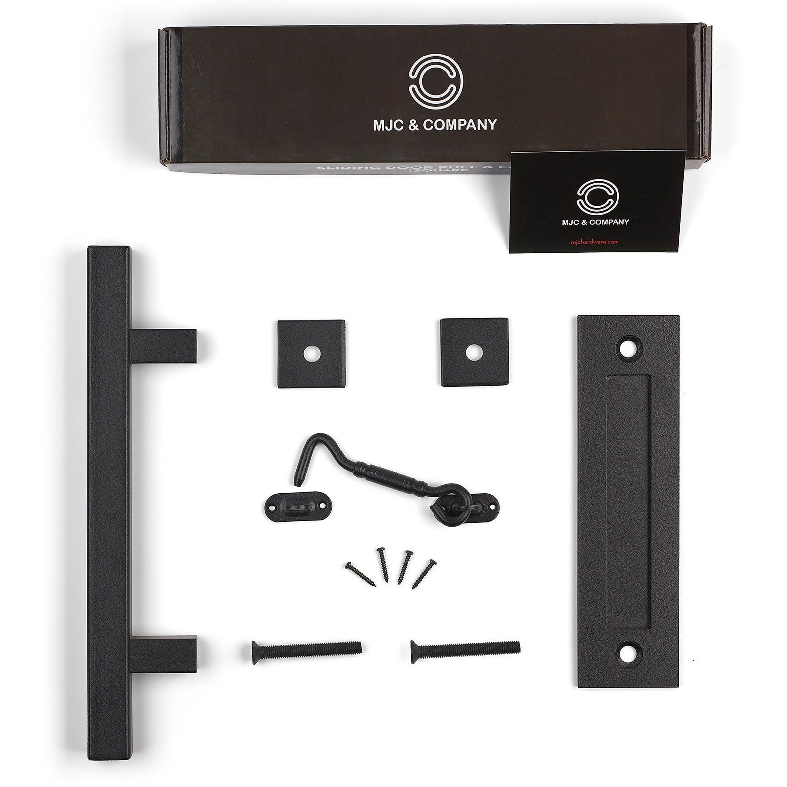 12 Square Sliding Barn Door Pull Handle With Flush Plate Etsy