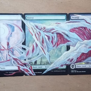 MTG ONE Sliver 5-kaart moeraspanorama magisch gewijzigde handgeschilderde kunst op maat