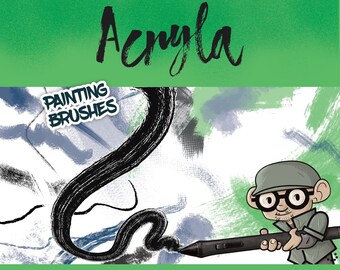 Acryla Paint Brush Tool Presets for Photoshop CS5 + (CC)