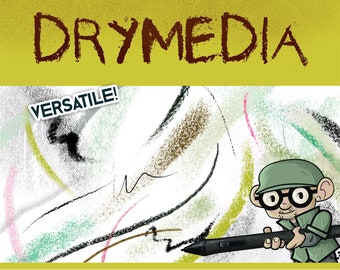 90 Dry Media Brushes Tool Presets for Photoshop CS5 + (CC)