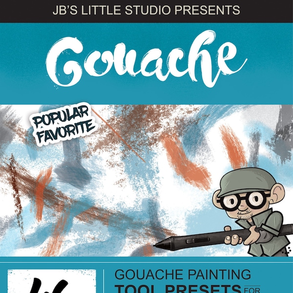 Gouache Brushes Tool Presets for Photoshop CS5 + (CC)