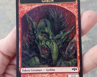 MtG Goblin Token Full Magic Altered Hand Painted Art Original Alter RNA