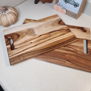 Rustic Hardwood Chopping Serving Board - Handcrafted Kitchen Essential