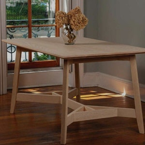 Hayrake Farmhouse Style Hickory Dining Table - Handmade Rustic Furniture