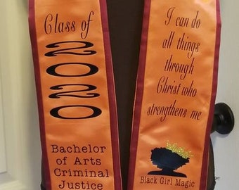 Custom Graduation Stole (HBCU Style)