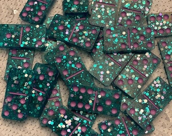 Custom Double 6 Domino Set w/Drawstring Bag