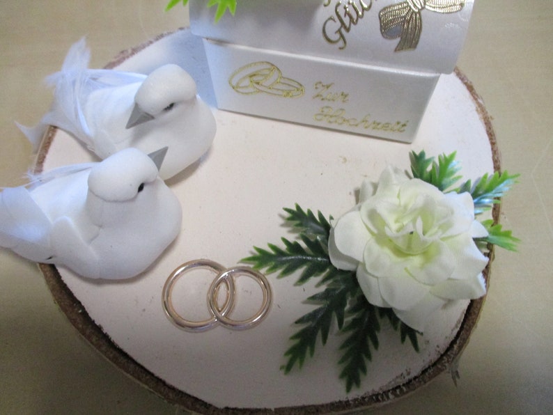 Geldgeschenk zur Hochzeit, Brautpaar Tauben Rosen, Geldbox, Super Geschenkidee Neu Bild 2