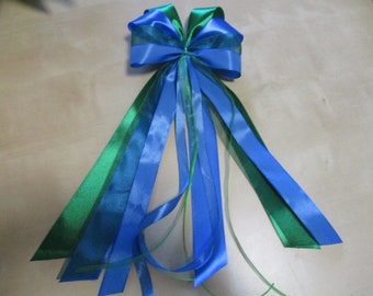 Schleife für Schultüte Geschenke große Schleife grün blau  große Schleife 40 cm Blau