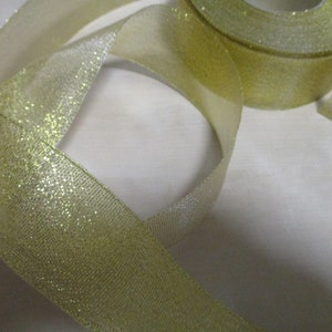 Dekoband Weihnachten Weihnachtsschleifen gold 38mm x 32m  Meter 0,35 Cent