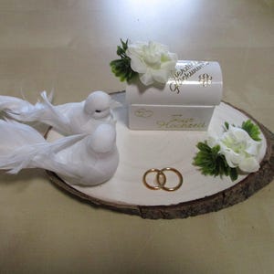 Geldgeschenk zur Hochzeit, Brautpaar Tauben Rosen, Geldbox, - Super Geschenkidee - Neu