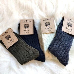 Merino Wool Socks, Natural Wool Unisex Socks, Soft and Comfy