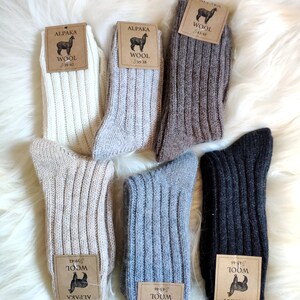 Alpaca Wool Socks Very Warm and Thick High Quality Natural - Etsy
