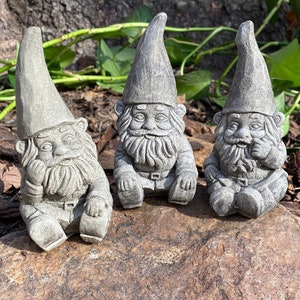 &quot;Handgemachte &quot;&quot;Die drei Wichtel&quot;&quot; Passenden Set Stein Finish Oder Weißzement Statuen.&quot;