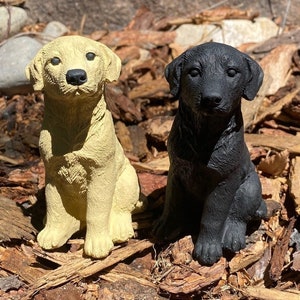 Handmade Pair of Labrador Retriever Concrete Figures
