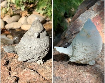 Handcrafted Cardinal Stone Finish Or White Cement Figurine