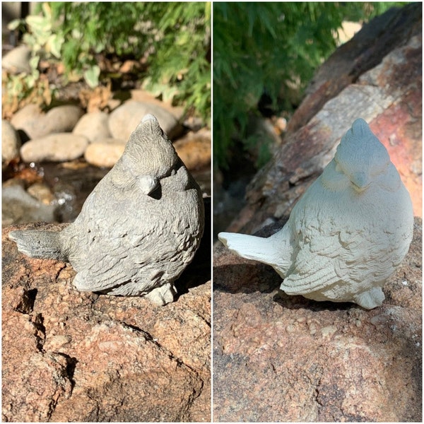 Handcrafted Cardinal Stone Finish Or White Cement Figurine