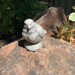 Handmade Bird Stone Finish or White Cement Statue - Etsy