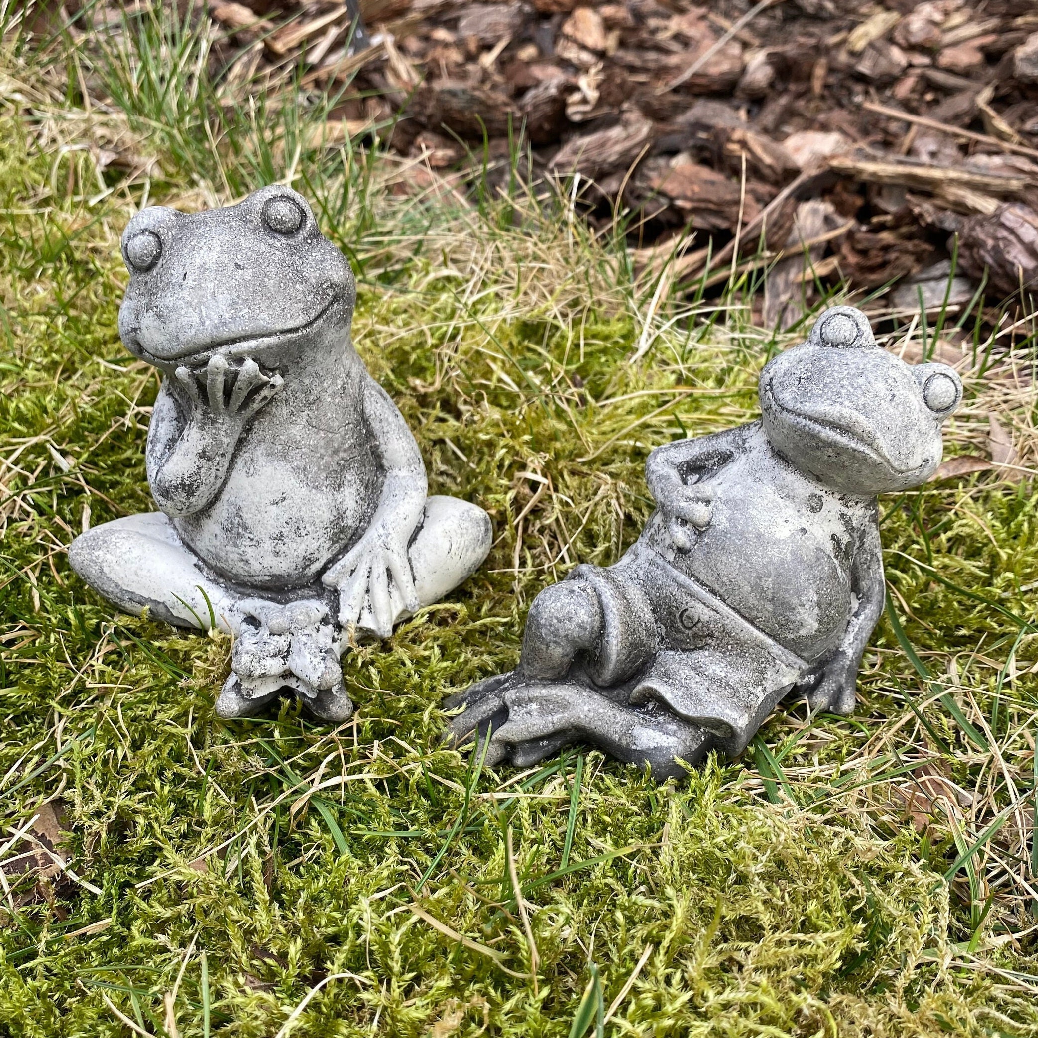 Yoga Frog Statues 3 Assorted