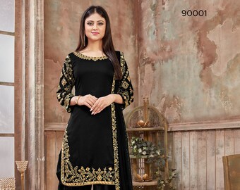 Black Salwar Kameez - Etsy