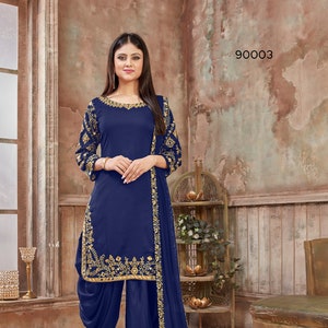 Punjabi suit design black colour on sale