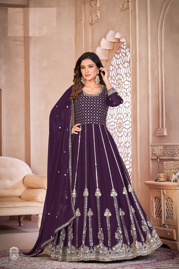 Gaaba Classy Long Dress With Dupatta And Belt - Gaaba