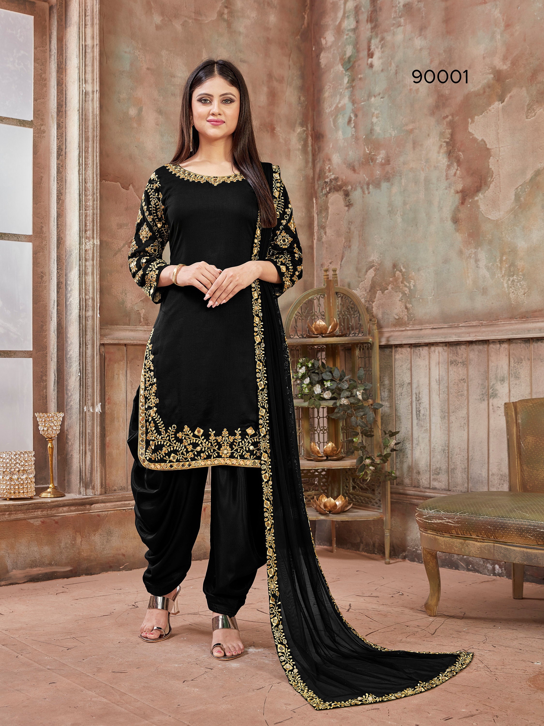 Shop Online Exclusive Designer Dress Material Salwar Suit dupatta set –  Lady India