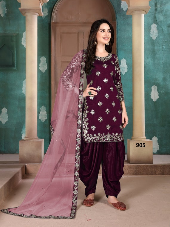 Amazon.com: The kurti bazaar Wedding Wear Georgette Punjabi Patiyala Dress  Pakistani Designer Salwar Kameez Suit (Choice-1, Customize Stitch) :  Clothing, Shoes & Jewelry