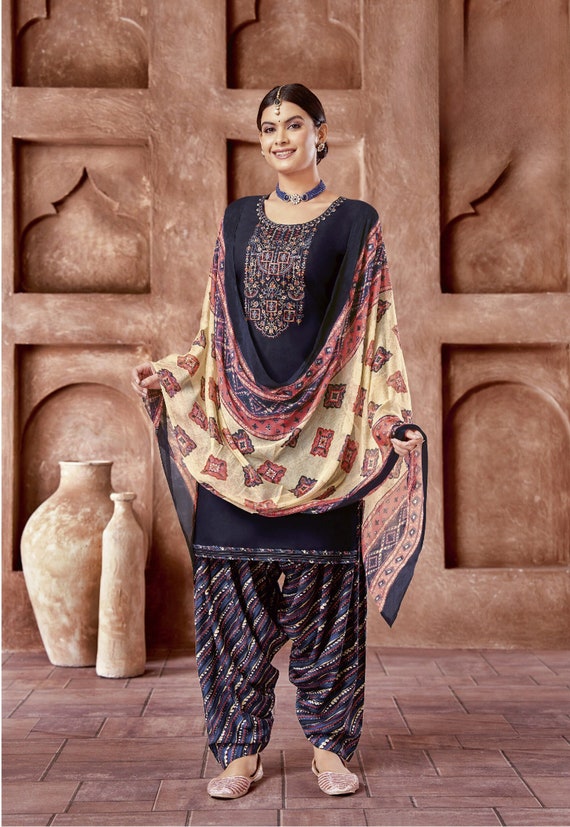 Punjabi Bridesmaid Suits Patiala Salwar Suit for Women Custom - Etsy |  Punjabi suit neck designs, Party wear indian dresses, Stylish short dresses