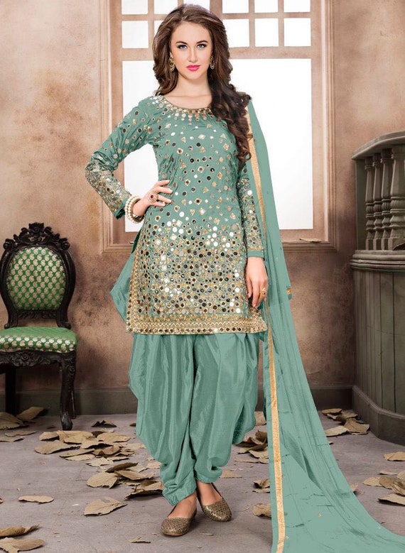 New Marvelous Color Punjabi Patiala Dress Wedding Party Wear