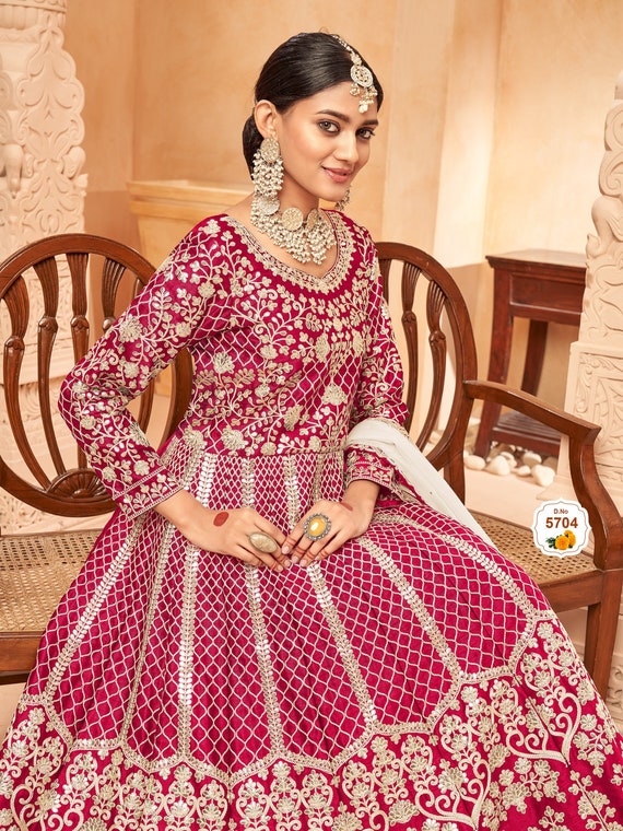 Buy Wedding Anarkali Dress & Party Wear Anarkali Dress - Apella