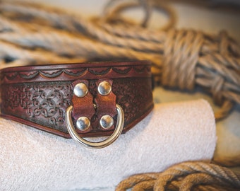 Keltische Knoten Leder Halsband, Halsband Leder