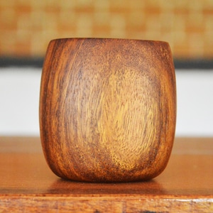 Natural  Wood Coffee Tea Cup Handcraft Creative Natural Wooden Cup, Wood Cup Handmade, Vintage Natural Wooden Coffee Sake Mug
