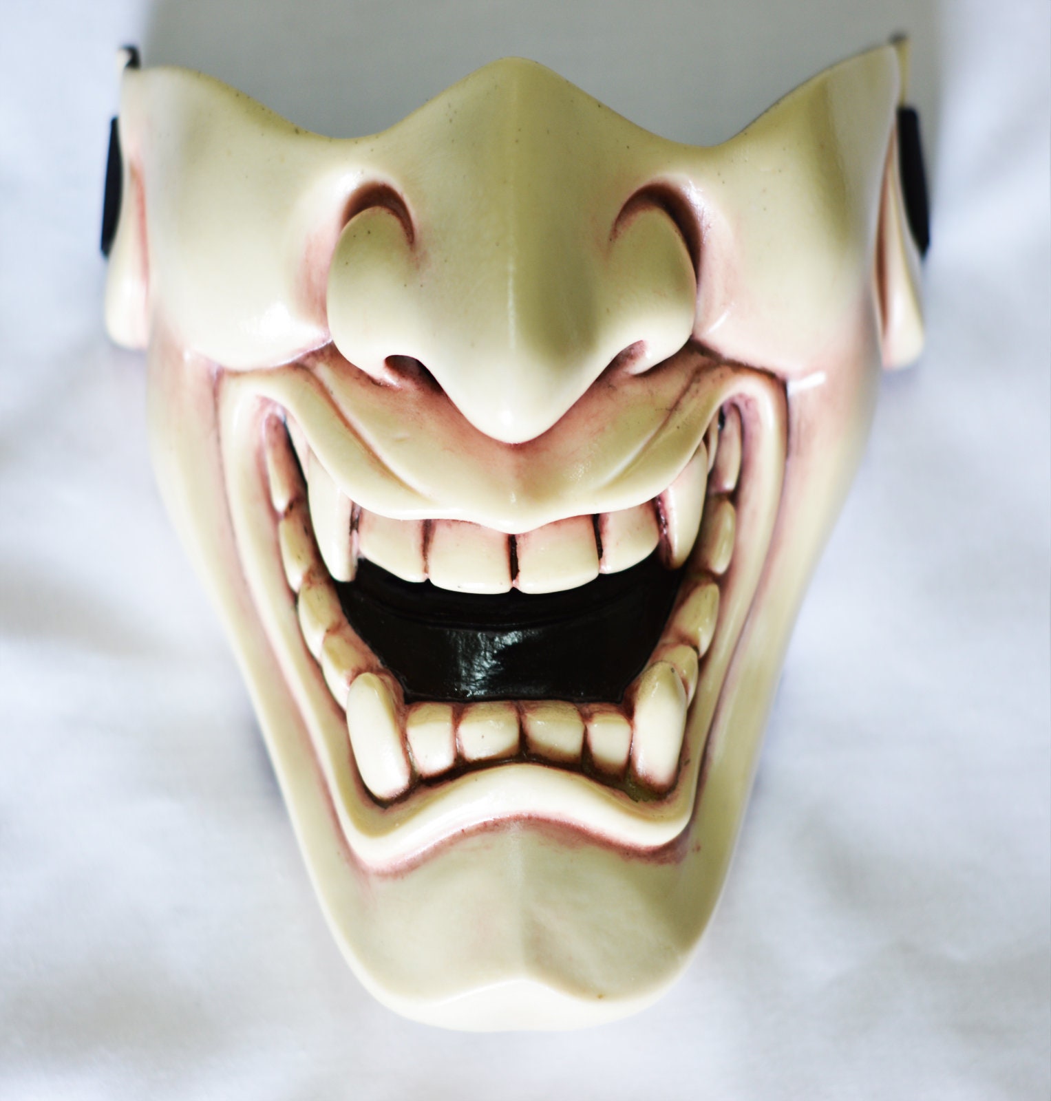Ivory Japanese Hannya Evil Airsoft Mask and Prop Mask Paint Ball Mask,army of Two Airsoft Mask