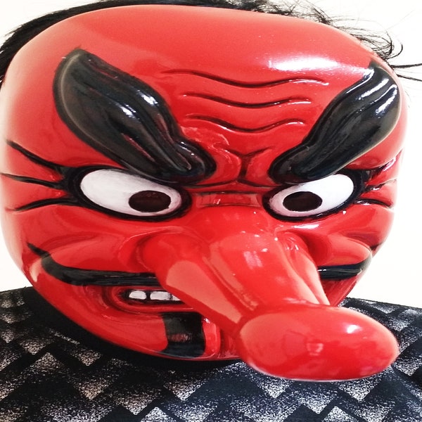 Red Giant and long Nose Airsoft Paintball BB Gun Sport Full Face Mask Tactical Halloween Cosplay Tengu