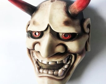 Masque Japonais Hannya Evil Airsoft et Masque d’accessoire Original Handmade BB pistolet et Masque de Paintball