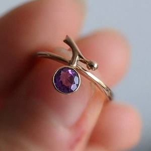 Stunning 9 ct Rose Gold Statement Ring | Size J 1/4 / US 5 | Resizing & Layaway Available | Vintage Amethyst Ring