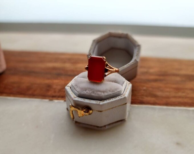 Antique Rose Gold Carnelian Ring Layaway & Resizing Etsy UK