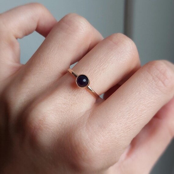 Vintage Amethyst Statement Ring | Solid 9 ct Yell… - image 3