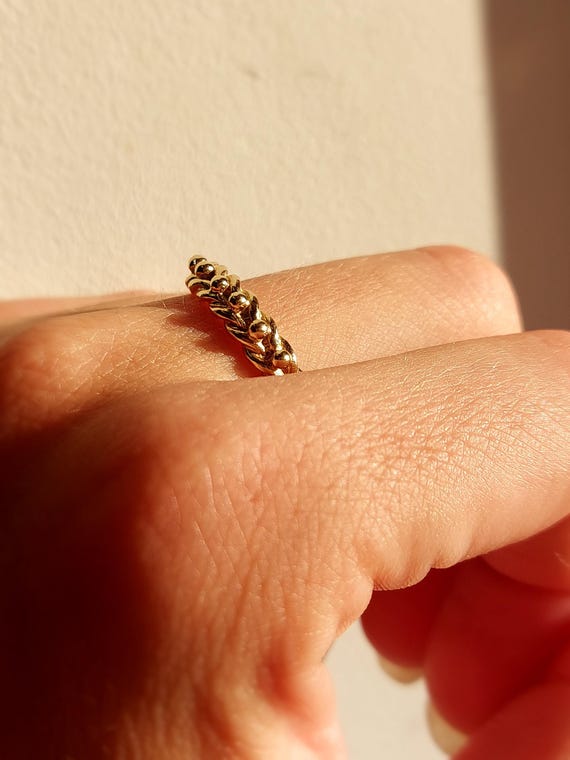 Chunky Vintage Keeper Ring | Solid 9ct Yellow Gol… - image 6