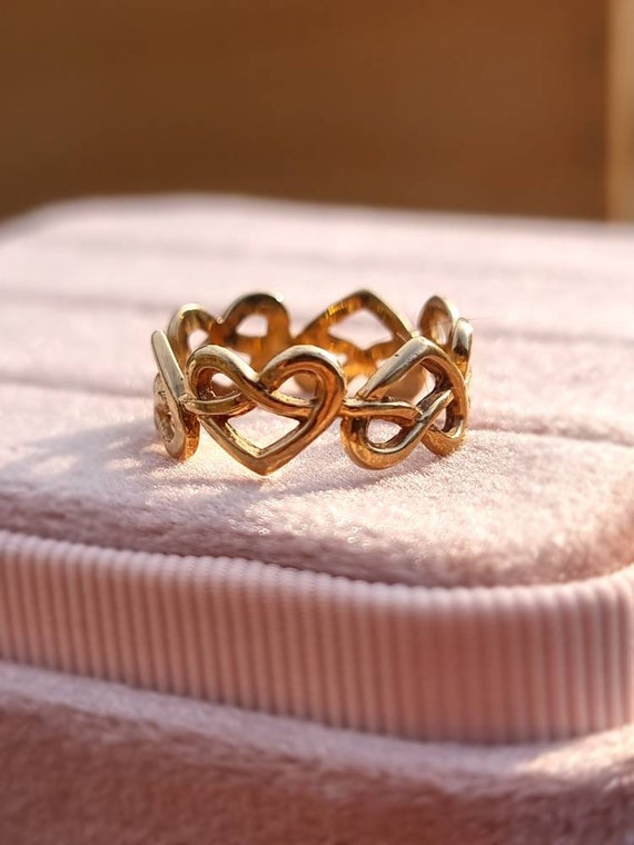 PANDORA SINGLE GOLD HEART RING SIZE 50 REF 190128 NOW DISCONTINUED | eBay