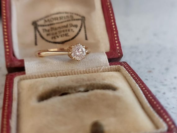 Vintage Solitaire Ring | Solid 9 ct Yellow Gold |… - image 2