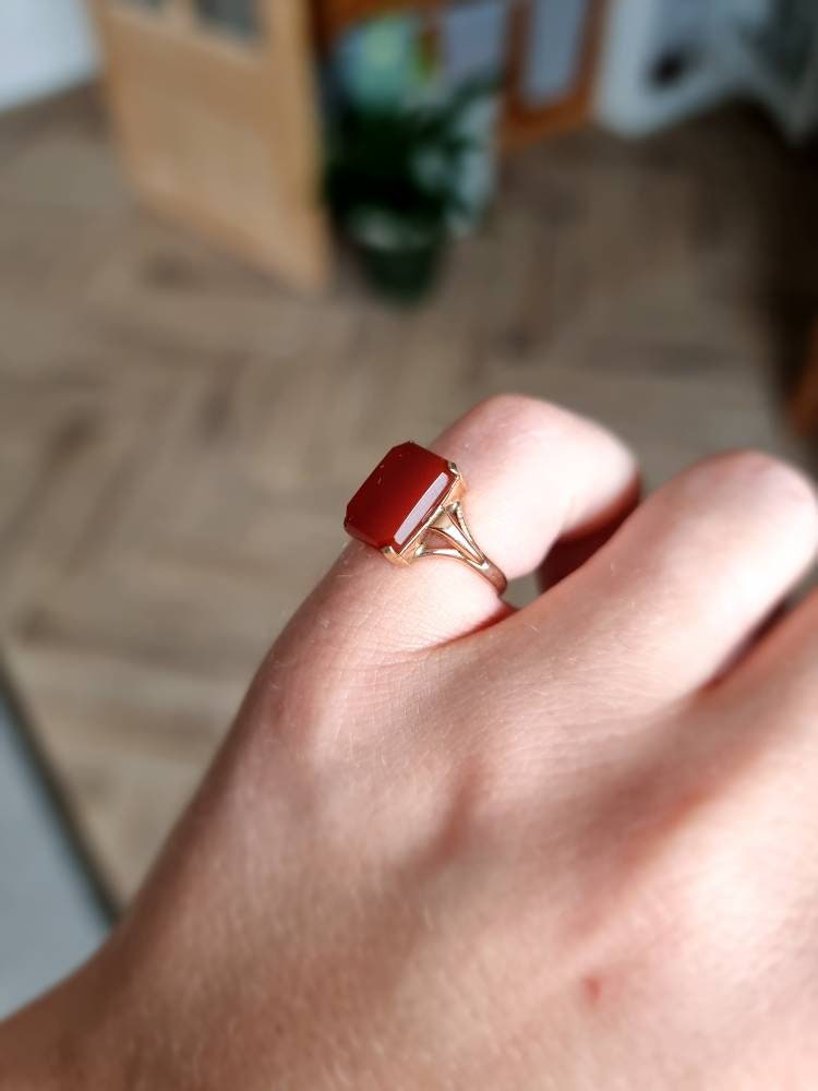 Antique Rose Gold Carnelian Ring Layaway & Resizing Etsy