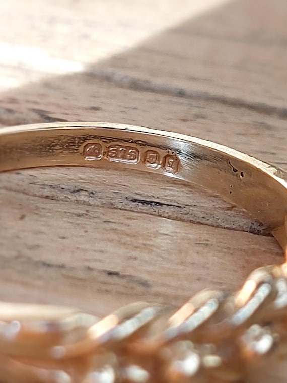 Chunky Vintage Keeper Ring | Solid 9ct Yellow Gol… - image 10