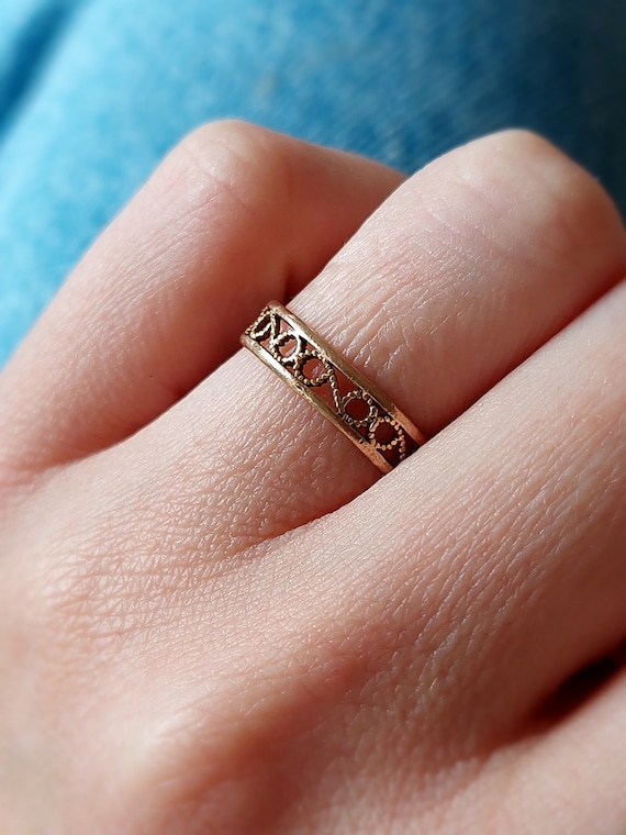 Anello Da Donna In Oro Giallo Massiccio 9 Carati Con Nodo Infinito Celtico Irlandese Da 5 Mm, Anello Da Matrimonio Celtico Da Donna, Fascia Intrecciata In Oro 9 Carati Con Nodi, Simbolo - Foto 5